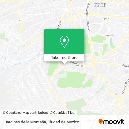 Jardines de la Montaña map