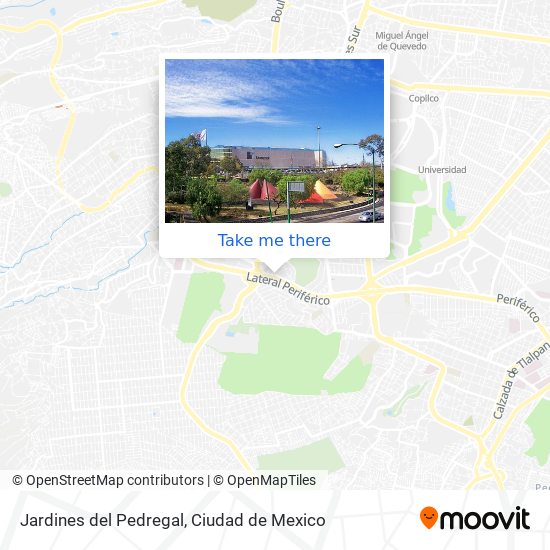 Jardines del Pedregal map