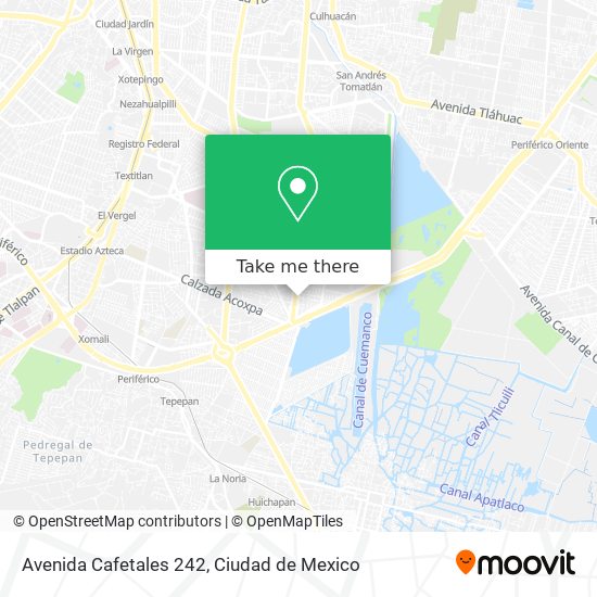 Mapa de Avenida Cafetales 242