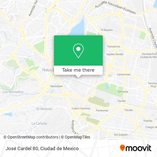 José Cardel 80 map