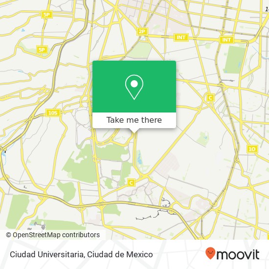 Ciudad Universitaria map