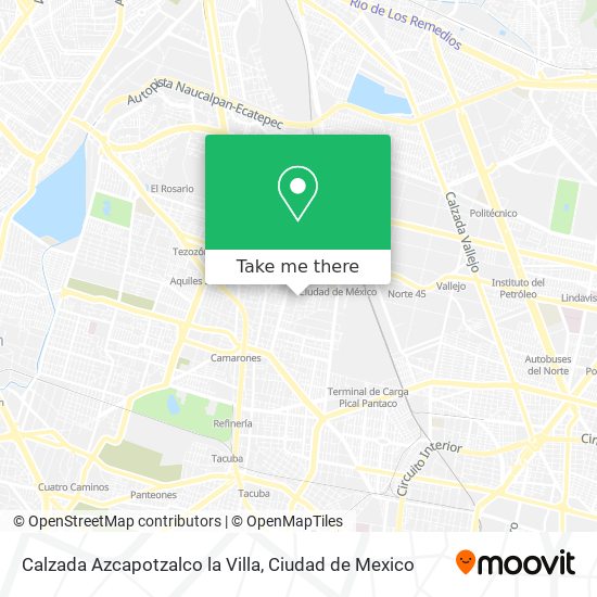 Calzada Azcapotzalco la Villa map