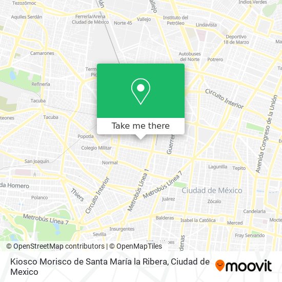 Kiosco Morisco de Santa María la Ribera map