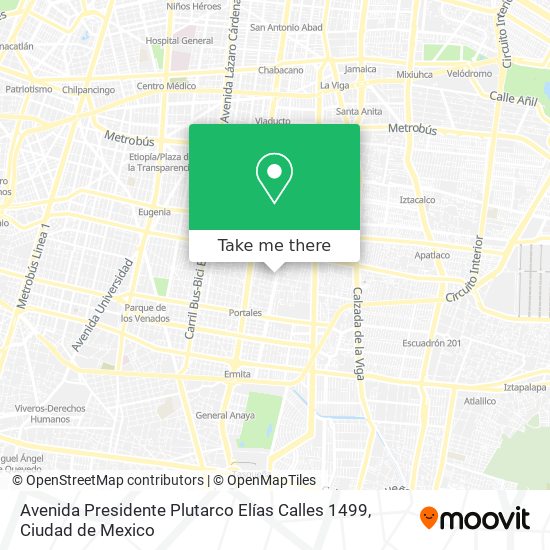 Mapa de Avenida Presidente Plutarco Elías Calles 1499