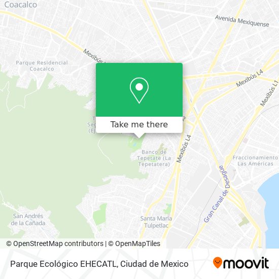 How to get to Parque Ecológico EHECATL in Coacalco De Berriozábal by Bus?