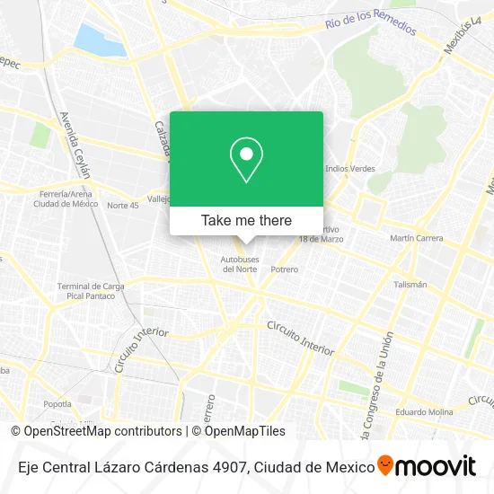 Eje Central Lázaro Cárdenas 4907 map