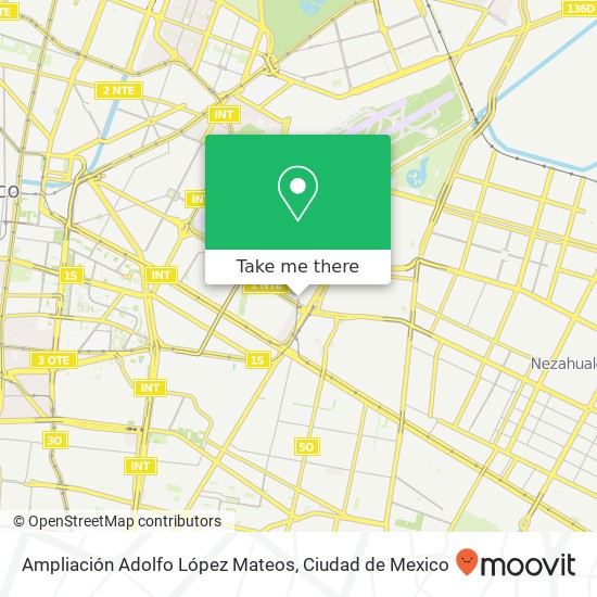 Ampliación Adolfo López Mateos map