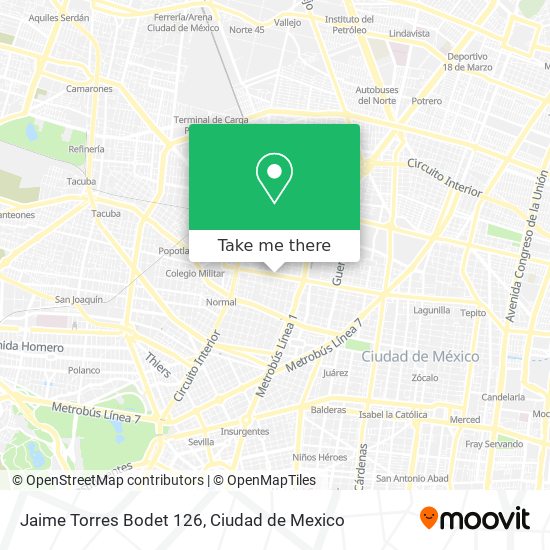 Mapa de Jaime Torres Bodet 126