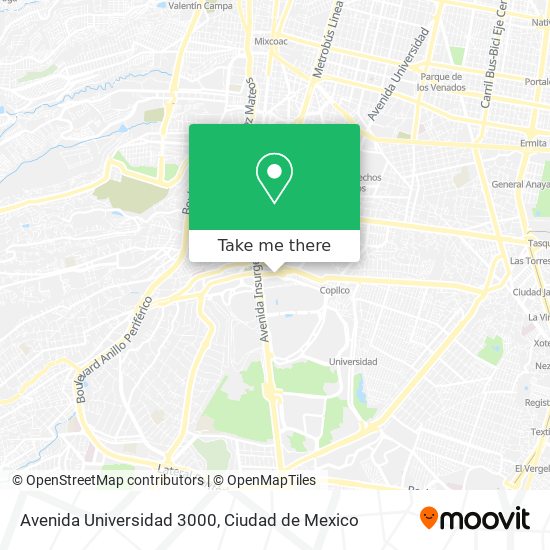 Avenida Universidad 3000 map