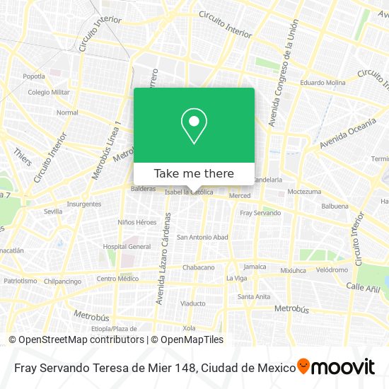 Fray Servando Teresa de Mier 148 map