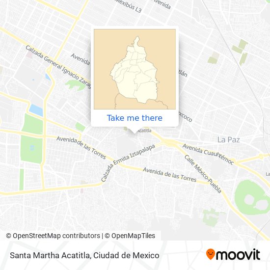 Mapa de Santa Martha Acatitla