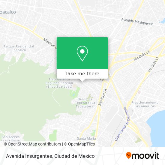 Avenida Insurgentes map