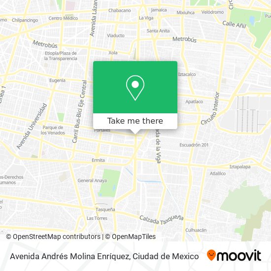 Avenida Andrés Molina Enríquez map