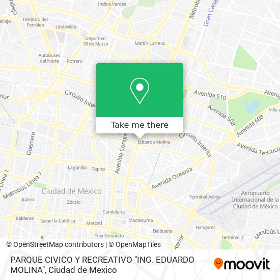 PARQUE CIVICO Y RECREATIVO "ING. EDUARDO MOLINA" map