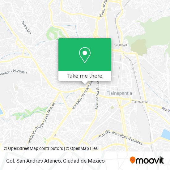 Col. San Andrés Atenco map