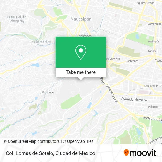 Col. Lomas de Sotelo map
