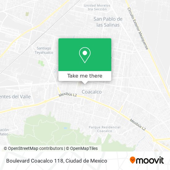 Mapa de Boulevard Coacalco 118