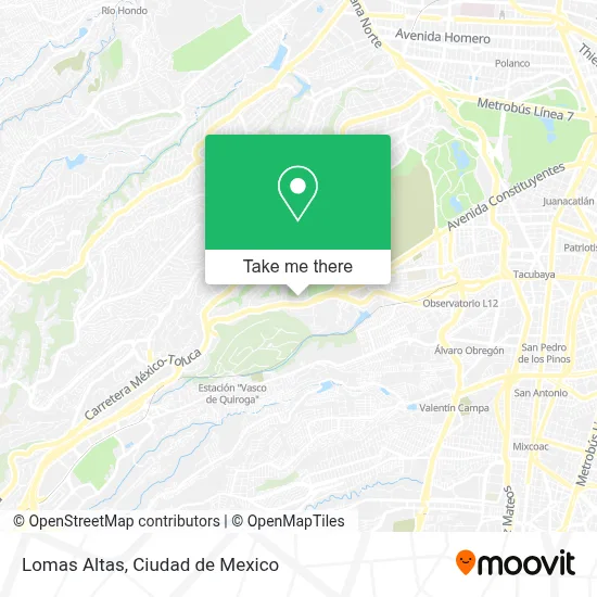 Lomas Altas map
