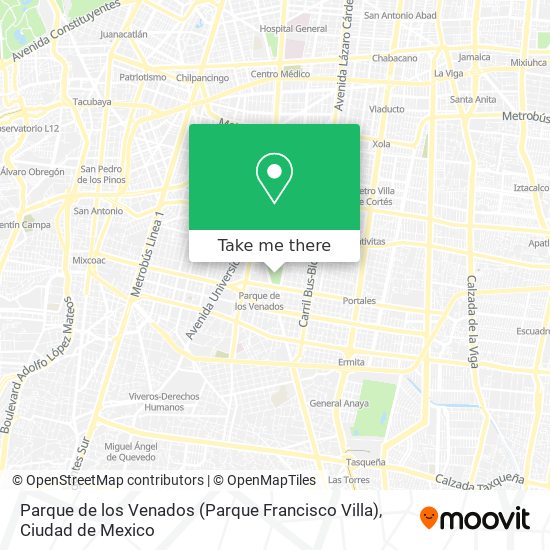 Mapa de Parque de los Venados (Parque Francisco Villa)