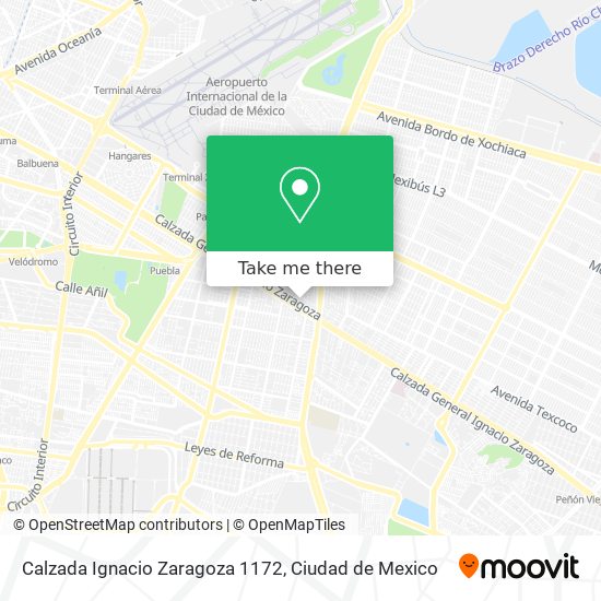 Calzada Ignacio Zaragoza 1172 map