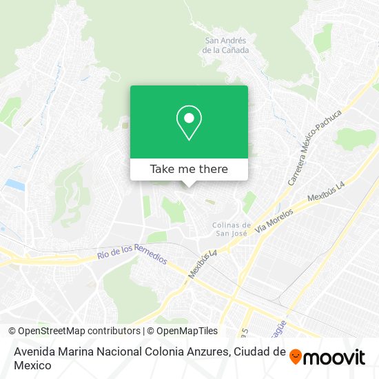 Avenida Marina Nacional Colonia Anzures map