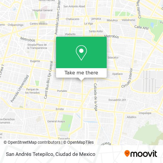 San Andrés Tetepilco map