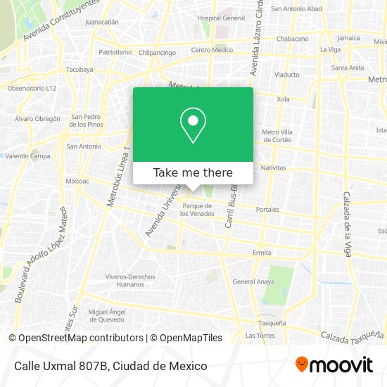Calle Uxmal 807B map