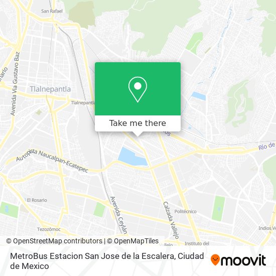 MetroBus Estacion San Jose de la Escalera map