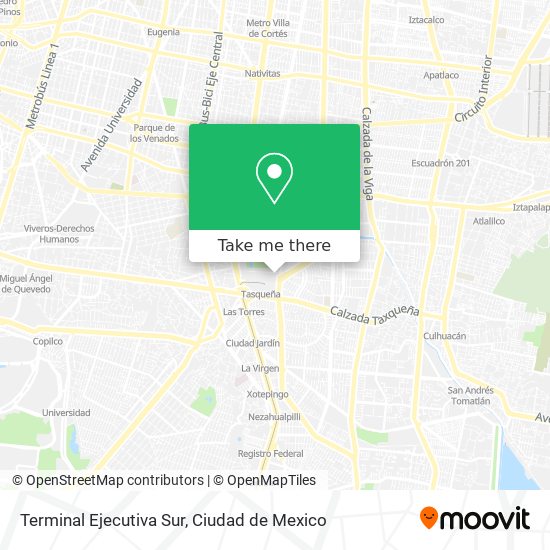 Terminal Ejecutiva Sur map