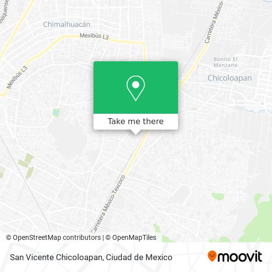 San Vicente Chicoloapan map