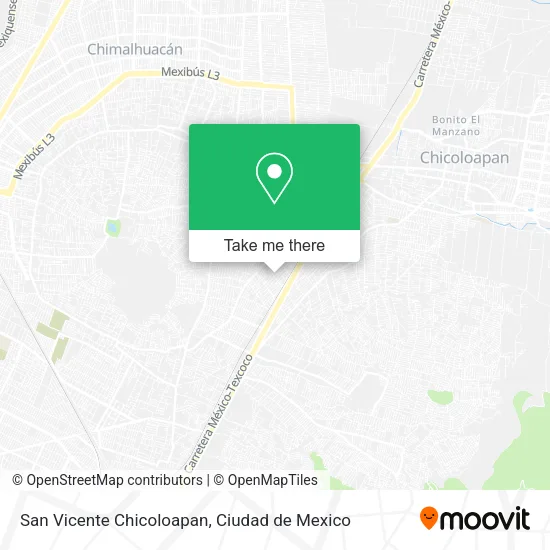 San Vicente Chicoloapan map