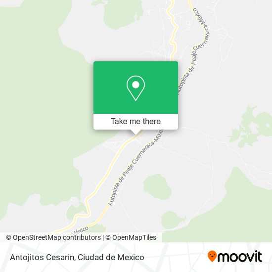 Antojitos Cesarin map