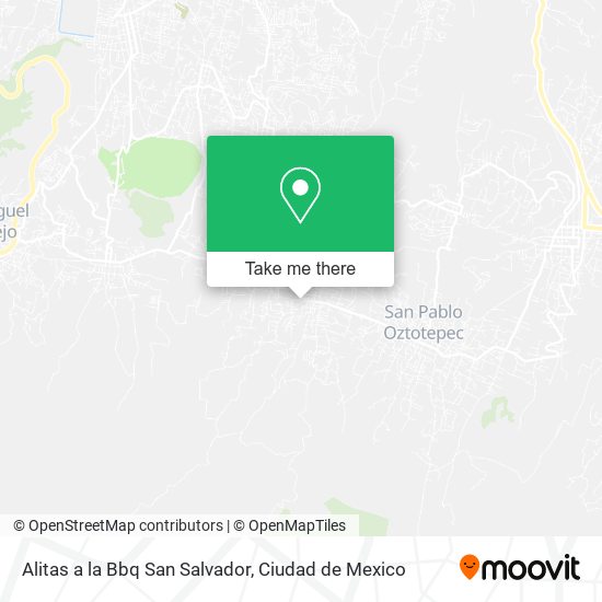 Alitas a la Bbq San Salvador map