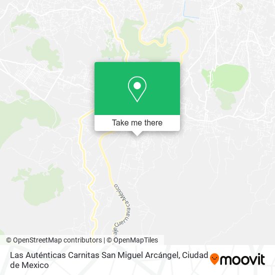 Las Auténticas Carnitas San Miguel Arcángel map