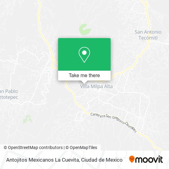 Antojitos Mexicanos La Cuevita map