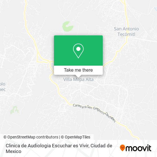 Mapa de Clinica de Audiologia Escuchar es Vivir