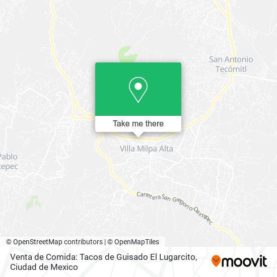 Venta de Comida: Tacos de Guisado El Lugarcito map