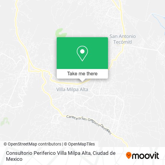 Consultorio Periferico Villa Milpa Alta map