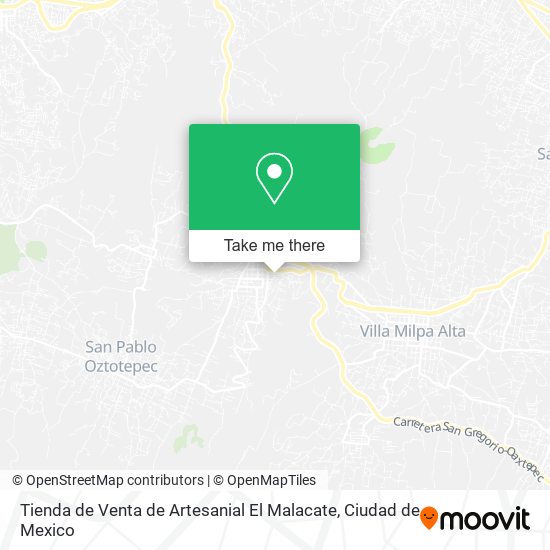 Mapa de Tienda de Venta de Artesanial El Malacate