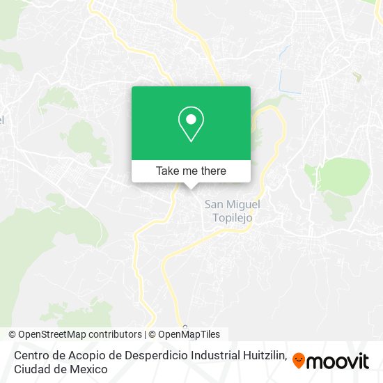 Mapa de Centro de Acopio de Desperdicio Industrial Huitzilin