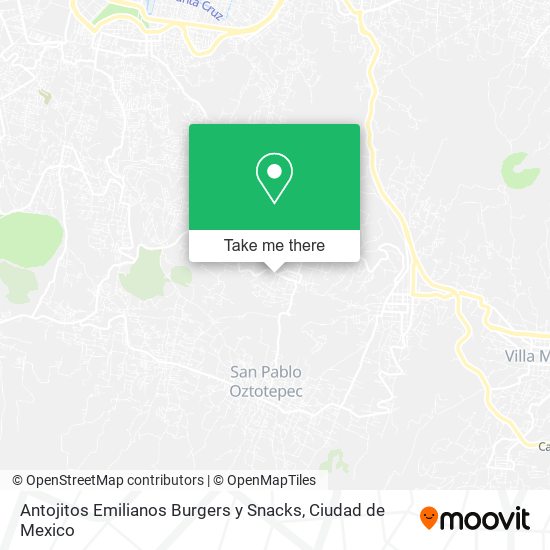 Antojitos Emilianos Burgers y Snacks map