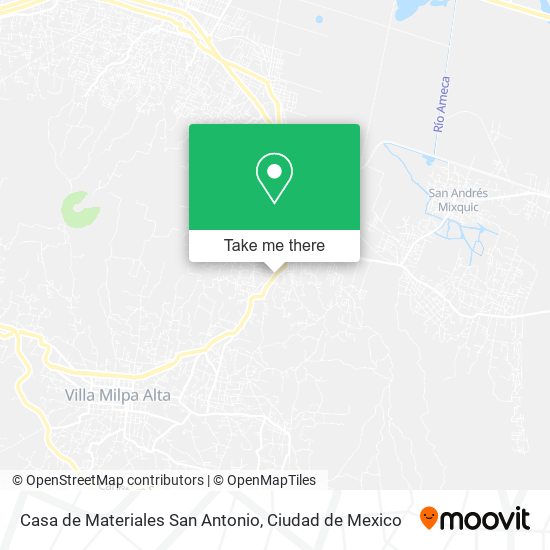 Casa de Materiales San Antonio map