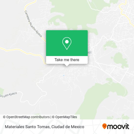 Materiales Santo Tomas map