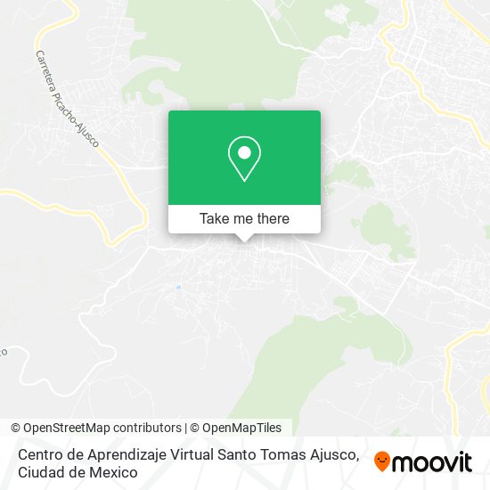 Mapa de Centro de Aprendizaje Virtual Santo Tomas Ajusco