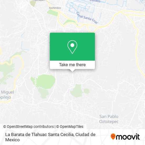 La Barata de Tlahuac Santa Cecilia map