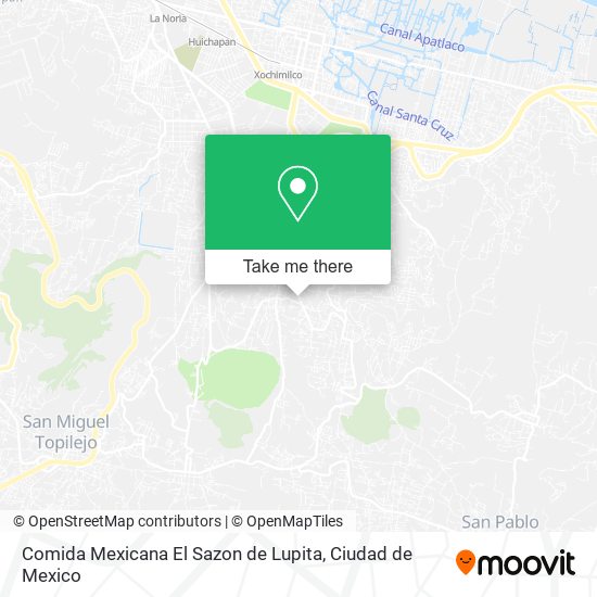 Mapa de Comida Mexicana El Sazon de Lupita