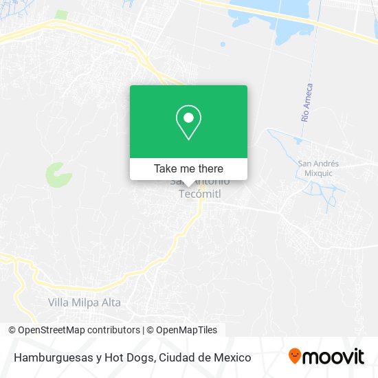 Hamburguesas y Hot Dogs map