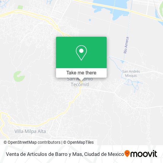 Mapa de Venta de Articulos de Barro y Mas