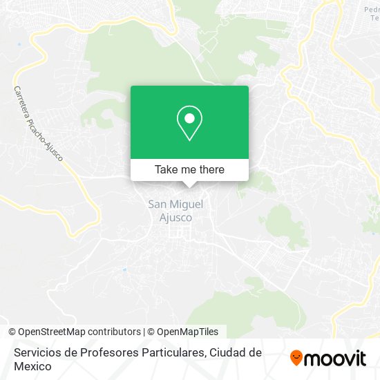 Servicios de Profesores Particulares map