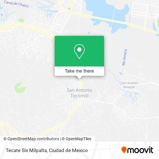 Tecate Six Milpalta map